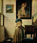 Jan Vermeer damen vid spinetten France oil painting artist